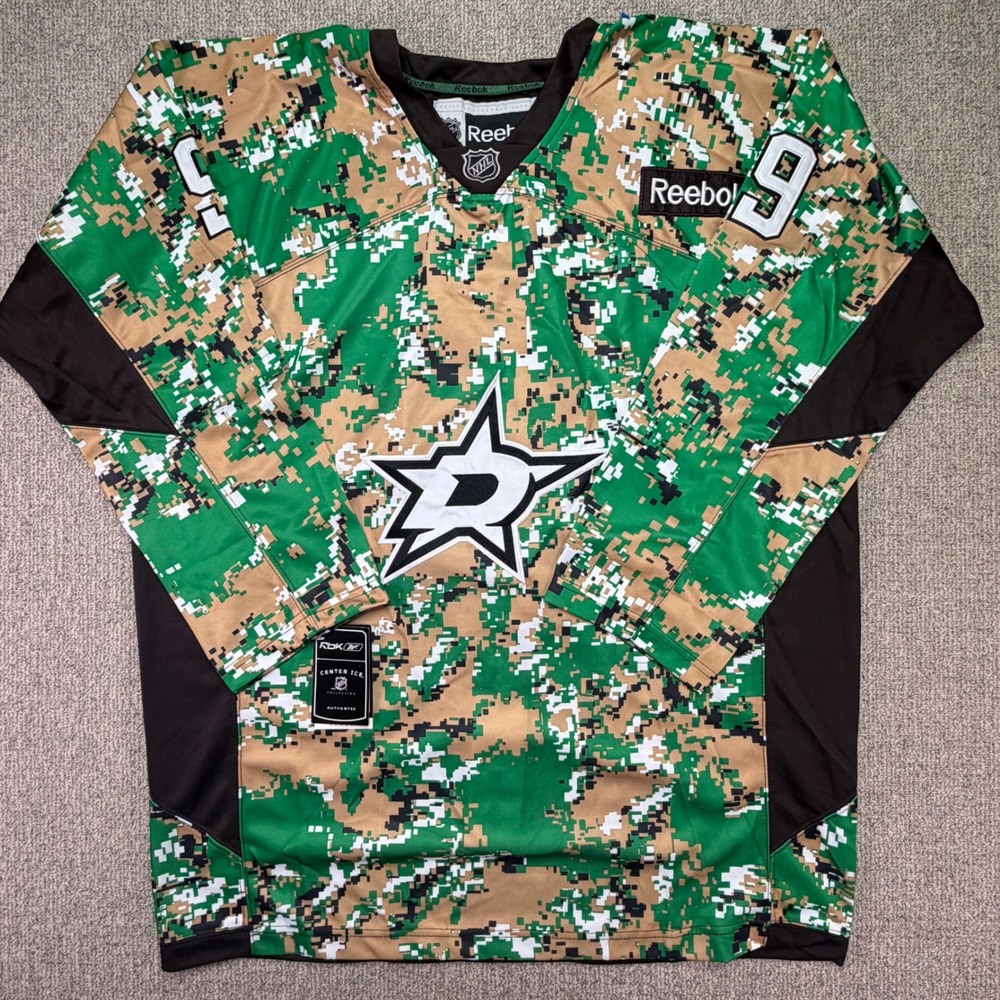Reebok Dallas Stars Mike Modano 9 Digital Camo Hockey Jersey Mens Size 54 NWOT
